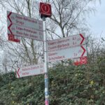 Wegweiser Knotenpunkt 1 am RSW1 Abzweig Grugaweg