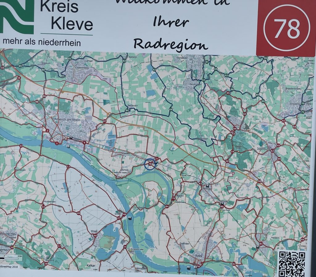 Knotenpunktarte 78 im Kreis Kleve