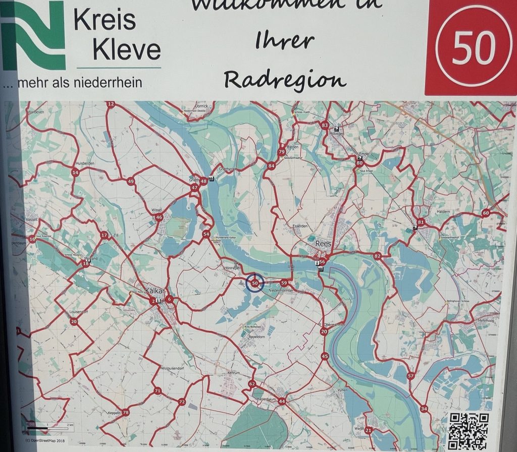 Knotenpunktkarte 50 im Kreis Kleve