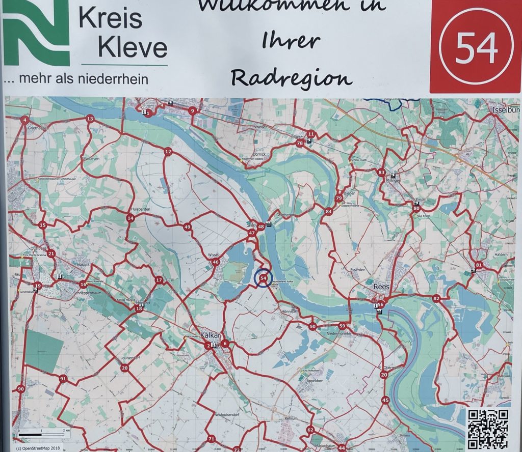 Knotenpunktkarte 54 im Kreis Kleve