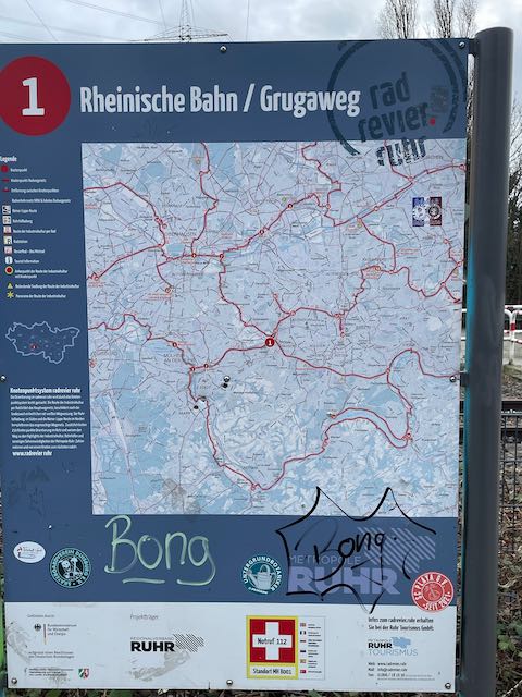 Knotenpunktkarte 1 im rad revier ruhr