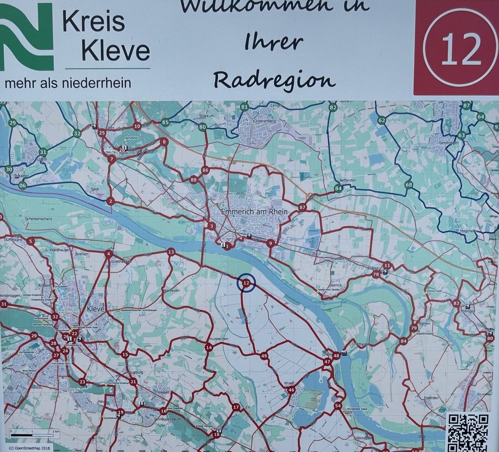 Knotenpunktkarte 12 im Kreis Kleve